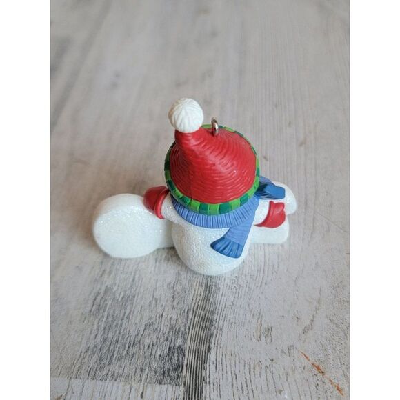 Hallmark Frosty fun repaint Red 2010 snowman ornament Xmas - Picture 4 of 6